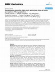 Research paper thumbnail of Rehabilitation needs for older adults with stroke living at home: perceptions of four populations