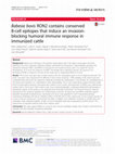 Research paper thumbnail of Babesia bovis RON2 contains conserved B-cell epitopes that induce an invasion-blocking humoral immune response in immunized cattle