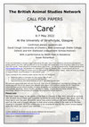 Research paper thumbnail of The British Animal Studies Network 'Care' CFP