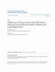 Differences in characteristics of the ERP system selection process between small or medium and large organizations Cover Page