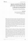 Research paper thumbnail of Aspectos semióticos da filosofia peirceana como fundação para a educação do pensamento