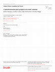 Research paper thumbnail of L’autochtonisation pour préparer un avenir commun