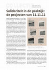 Solidariteit in de praktijk - de projecten van 11.11.11 Cover Page