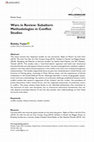 Research paper thumbnail of Wars in Review: Subaltern Methodologies in Conflict Studies by Rishika Yadav