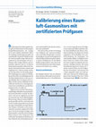 Kalibrierung eines Raumluft-Gasmonitors mit zertifizierten Pr�fgasen Cover Page