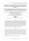 Clinical-epidemiological characteristics of patients with acquired Immunodeficiency Syndrome in Santa Elena, Ecuador Cover Page