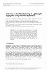 A Review on the Manufacturing of Lightweight Aggregates Using Industrial By-Product Cover Page