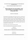 Research paper thumbnail of Representing the non-representable: visual representations of extraordinary beings in ethnographic films