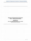 Approach to Programming for Construction -Planning and Scheduling Approach to Programming for Construction Works -Planning and Scheduling Cover Page