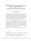 Research paper thumbnail of Helping Teachers Promote Self-Directed Language Learning: Report of a Fulbright Scholar in Ecuador