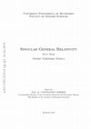 Singular General Relativity Cover Page