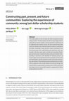 Constructing past, present, and future communities: Exploring the experiences of community among last-dollar scholarship students Cover Page