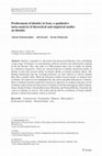 Research paper thumbnail of Predicament of identity in Iran: a qualitative meta-analysis of theoretical and empirical studies on identity