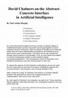 Research paper thumbnail of David Chalmers on the Abstract- Concrete Interface in Artificial Intelligence