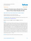 Comparative microbial analysis of borehole water and other sources of water in benin Cover Page