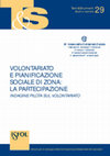 Research paper thumbnail of Volontariato e pianificazione sociale di zona: la partecipazione