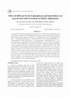 Research paper thumbnail of Effect of different levels of phosphorus and biofertilizers on growth and yield of soybean in Paktia, Afghanistan