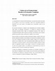 Research paper thumbnail of CULTURA DE LA PRODUCTIVIDAD BASADA EN ECONOMíAS COMPLEJAS