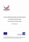 Towards a Differentiated, Holistic and Systemic Approach to Parental Involvement in Europe for Early School Leaving Prevention: Member of European Commission Network of Experts on the Social Aspects of Education and Training (NESET) (2011-14) Cover Page