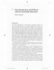 Research paper thumbnail of Non-Domination and Political Liberal Citizenship Education