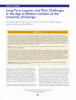 Research paper thumbnail of Long-Term Legacies and Their Challenges in the Age of Modern Curation at the University of Georgia