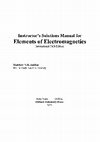 Solucionário Elements of Electromagnetics Cover Page