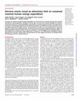 Research paper thumbnail of P H Y S I O L O G Y Extreme events reveal an alimentary limit on sustained maximal human energy expenditure