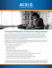 Christian Philosophy of Education Requirement Cover Page