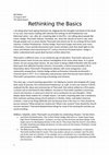 Research paper thumbnail of Rethinking the Basics