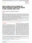 Research paper thumbnail of Impact of dietary sucrose on adiposity and glucose homeostasis in C57BL/6J mice depends on mode of ingestion: liquid or solid