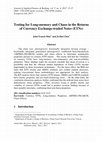 Testing for Long-memory and Chaos in the Returns of Currency Exchange-traded Notes (ETNs Cover Page