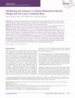 Research paper thumbnail of Partitioning the Variance in Calorie Restriction-Induced Weight and Fat Loss in Outbred Mice