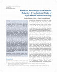 Financial Knowledge and Financial Behavior: A Mediational Study of Agri-Allied Entrepreneurship Cover Page