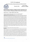 Research paper thumbnail of Effects of Biochar Produced at Different Pyrolysis Temperatures and Storage Environment on Ripening and Quality Characteristics of Tomatoes