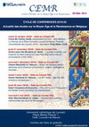 Research paper thumbnail of Actualité des études sur le Moyen Âge et la Renaissance en Belgique - cycle de conférences CEMR 2019-20