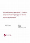 Non c'è davvero alternativa? Per una discussione antropologica su alcune questioni neoliberali Cover Page