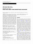 Beaked whale auditory evoked potential hearing measurements Cover Page