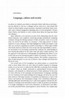 Research paper thumbnail of Language, Culture and Society: Editorial 1:2 (2019)