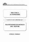 MANTENIMIENTO BÁSICO DEL MOTOR MECÁNICA AUTOMOTRIZ Cover Page