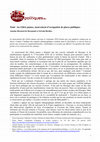 Research paper thumbnail of Tenir : les Gilets jaunes, mouvement d'occupation de places publiques