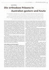 Research paper thumbnail of Die orthodoxe Präsenz in Australien gestern und heute