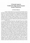 Research paper thumbnail of Il Grande Inganno. Il fallimento degli accordi di pace  Israelo-Palestinesi