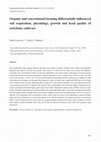 Research paper thumbnail of Organic and conventional farming differentially influenced soil respiration, physiology, growth and head quality of artichoke cultivars