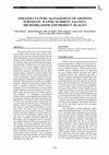 Research paper thumbnail of SOILLESS CULTURE: MANAGEMENT OF GROWING SUBSTRATE, WATER, NUTRIENT, SALINITY, MICROORGANISM AND PRODUCT QUALITY