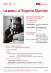 Research paper thumbnail of Prose e prosa nella Bufera e altro, convegno La prosa di Eugenio Montale, Università di Padova, 6-7 novembre 2019