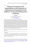 Influence of Corporate Social Responsibility on the Performance of Organization and Commitment of the Employee: A Case of the Banking Sector of Pakistan Cover Page