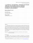 Research paper thumbnail of A "LITERACY AWAKENING": THE ROLE OF STUDY ABROAD AND INTERNATIONAL SERVICE LEARNING FOR PRESERVICE TEACHERS' LITERACY ENGAGEMENT