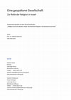 Research paper thumbnail of Michael Brenner, “Eine gespaltene Gesellschaft: Zur Rolle der Religion in Israel,” in Heiliges Land und säkularer Staat: Die Rolle der Religion in Deutschland und Israel, Bertelsmann Stiftung (2015), 1-12