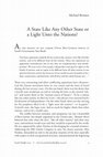 Research paper thumbnail of Michael Brenner, “A State Like Any Other State or a Light Unto the Nations?” Israel Studies,  vol. 23, no. 3 (Fall 2018): 3-10