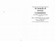 Research paper thumbnail of *In Search of Jewish Community: Jewish Identities in Germany and Austria, 1918-1933*, eds. Michael Brenner and Derek J. Penslar (Bloomington: Indiana University Press, 1998)